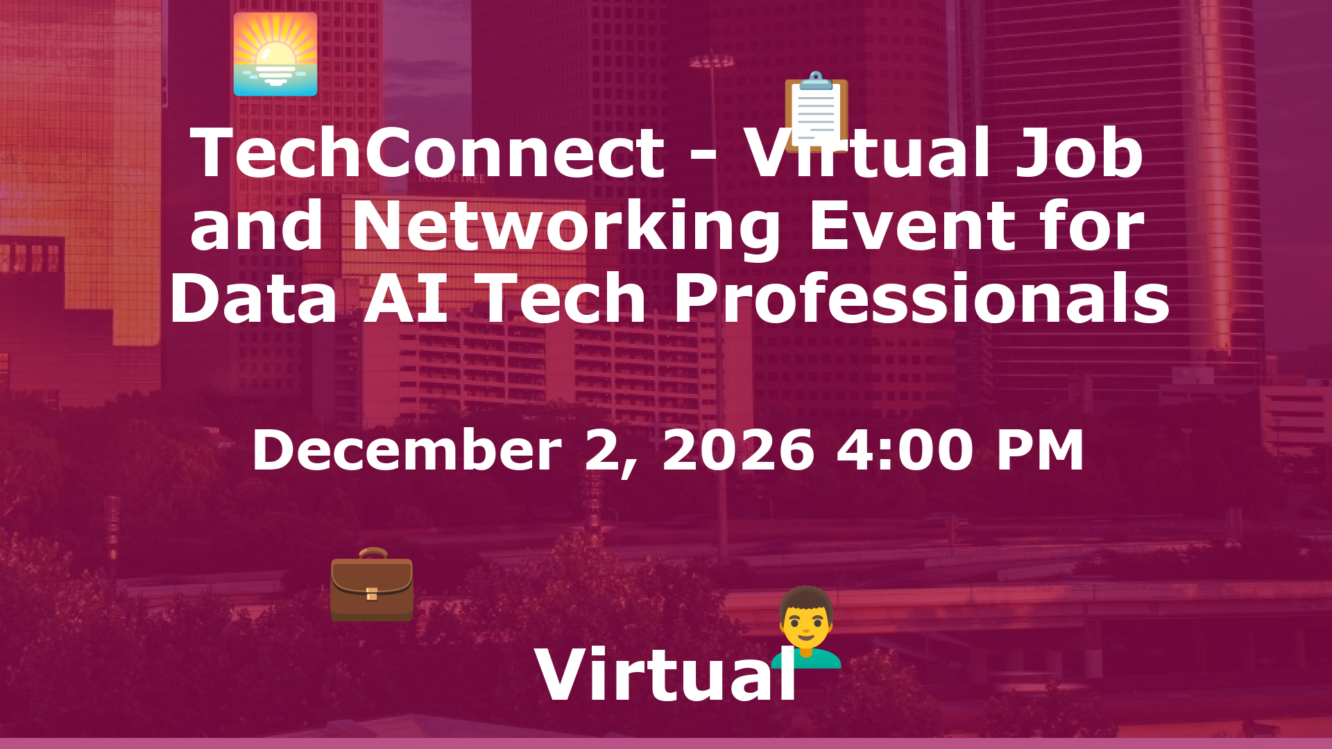 TechConnect - Virtual Job and Networking Event for Data AI Tech Professionals event image